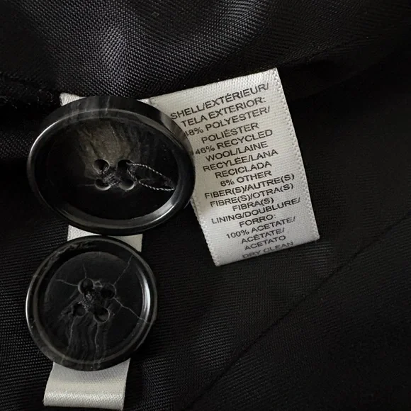 LOFT Charcoal Gray Double-Breasted Peacoat - Picture 4 of 6